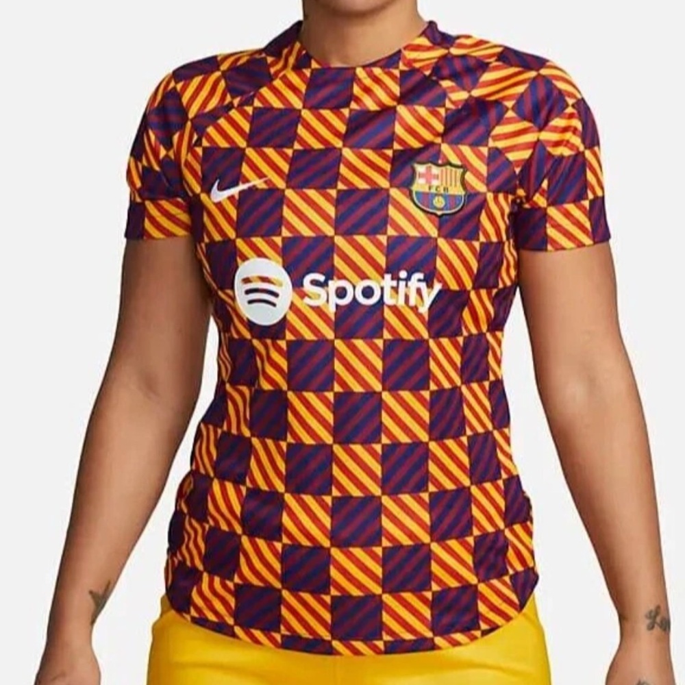 Nike Authentic FC Barcelona Pre-Match Soccer DR4910-729 Jersey Women’s Sz: S - Picture 2 of 5